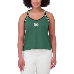 New York Jets WEAR by Erin Andrews Women's Cross Strap Tri-Blend Tank Top Green | NFL