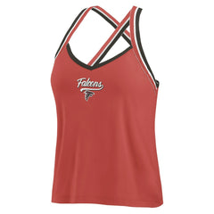 Atlanta Falcons WEAR by Erin Andrews Women's Cross Strap Tri-Blend Tank Top Red | NFL