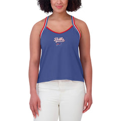 Buffalo Bills WEAR by Erin Andrews Women's Cross Strap Tri-Blend Tank Top Royal | NFL