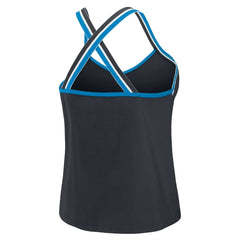 Carolina Panthers WEAR by Erin Andrews Women's Cross Strap Tri-Blend Tank Top Black | NFL