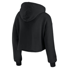 Cleveland Browns WEAR by Erin Andrews Women's Prime Cropped Pullover Hoodie Black | NFL