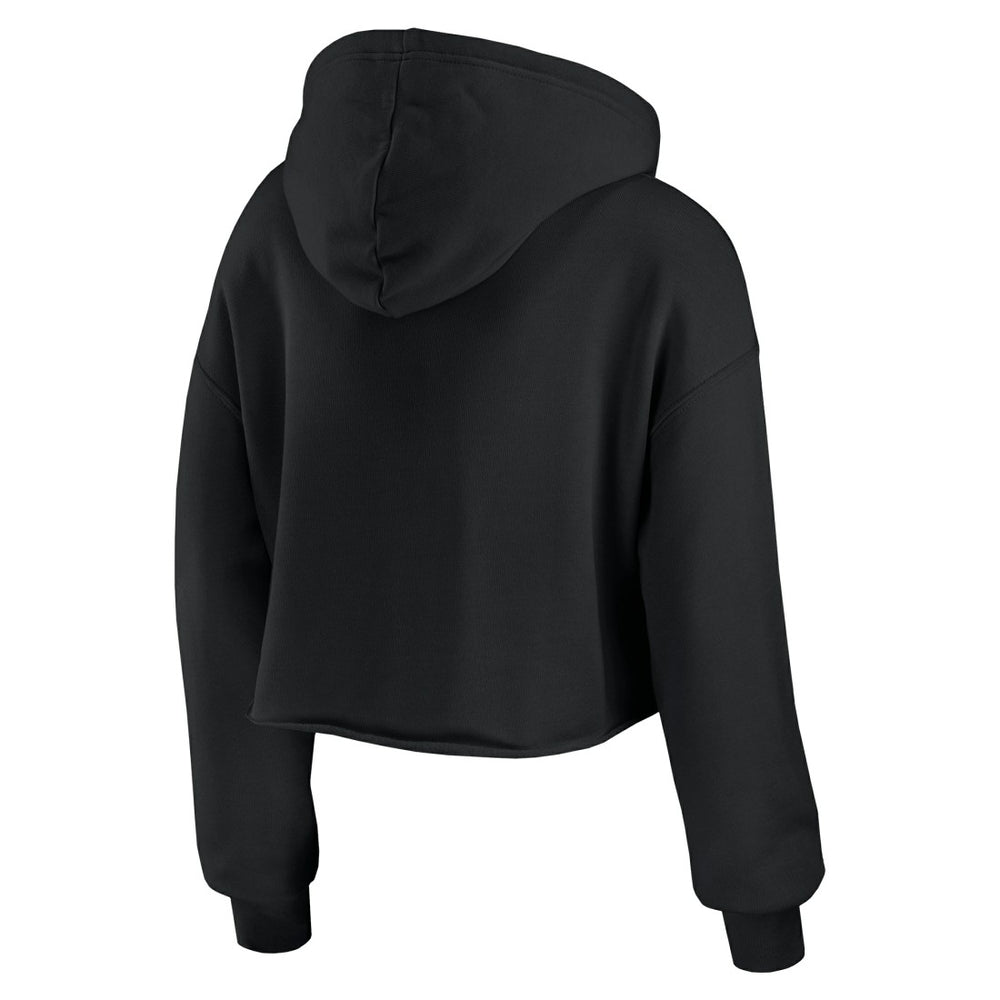 Detroit Lions WEAR by Erin Andrews Women's Prime Cropped Pullover Hoodie Black | NFL