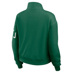 New York Jets WEAR by Erin Andrews Women's Quarter-Zip Jacket Green | NFL