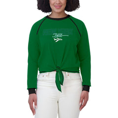 New York Jets WEAR by Erin Andrews Women's Tie-Front Long Sleeve T-Shirt Green | NFL