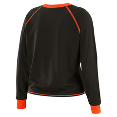 Cincinnati Bengals WEAR by Erin Andrews Women's Tie-Front Long Sleeve T-Shirt Black | NFL