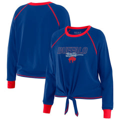 Buffalo Bills WEAR by Erin Andrews Women's Tie-Front Long Sleeve T-Shirt Royal | NFL