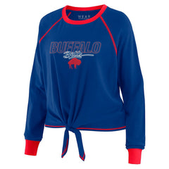 Buffalo Bills WEAR by Erin Andrews Women's Tie-Front Long Sleeve T-Shirt Royal | NFL