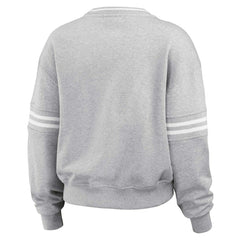Jacksonville Jaguars WEAR by Erin Andrews Women's Cropped Pullover Sweatshirt Heather Gray | NFL