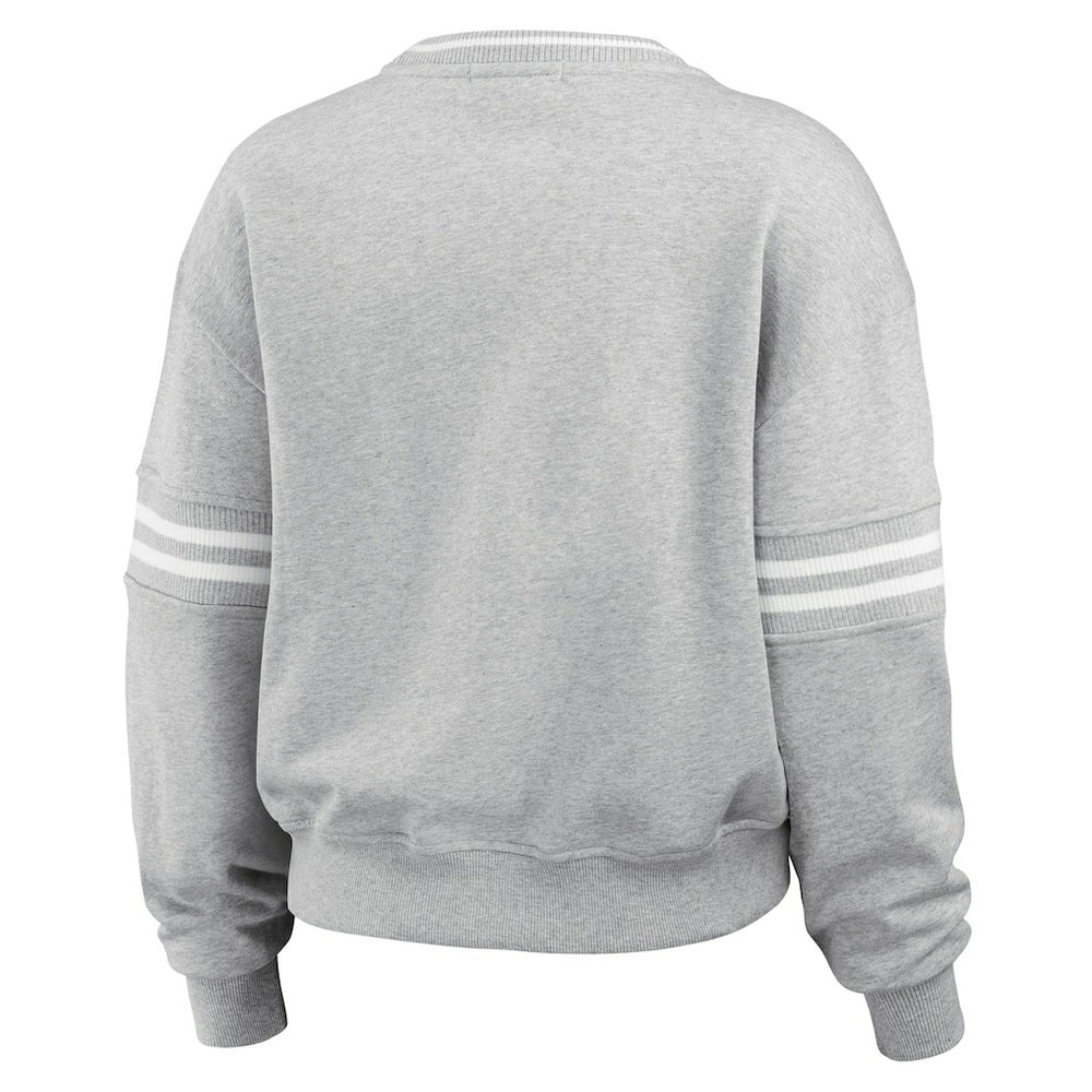 Philadelphia Eagles WEAR by Erin Andrews Women's Pullover Sweatshirt Heather Gray | NFL