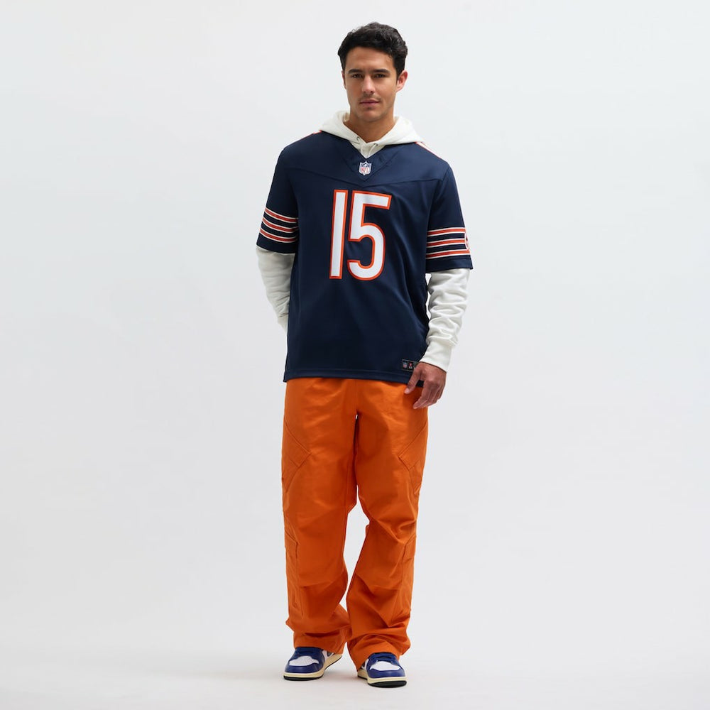 Rome Odunze Chicago Bears Vapor F.U.S.E. Limited Jersey Navy | Nike for Sale