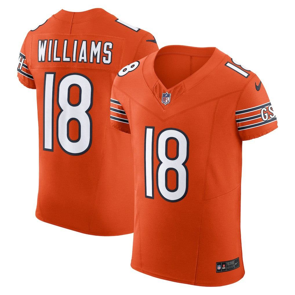 Caleb Williams Chicago Bears Alternate Vapor F.U.S.E. Elite Jersey Orange | Nike for Sale