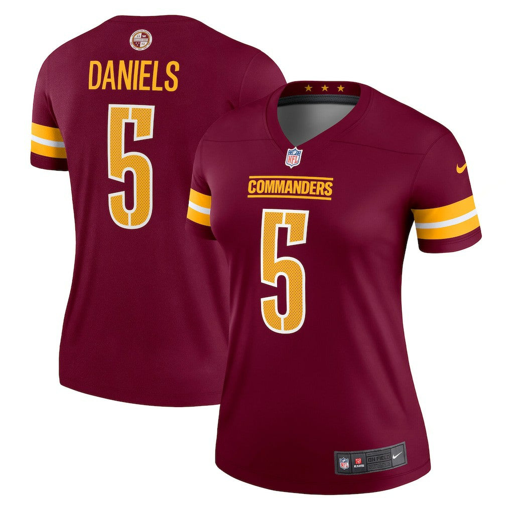 Jayden Daniels Washington Commanders Women's Legend Player Performance Top Burgundy | Nike for Sale