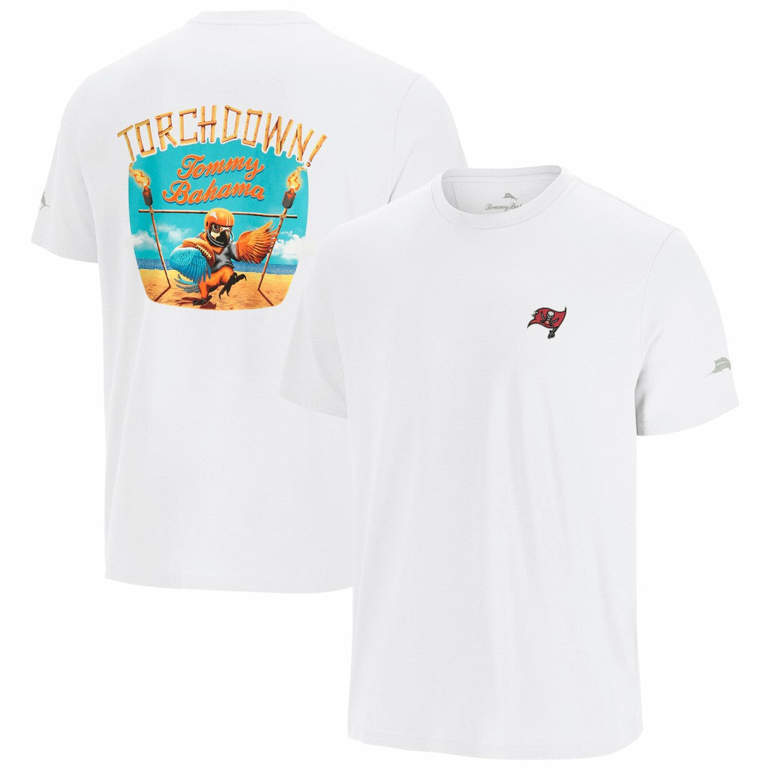 Tampa Bay Buccaneers Sport Torchdown Graphic T-Shirt White | Tommy Bahama