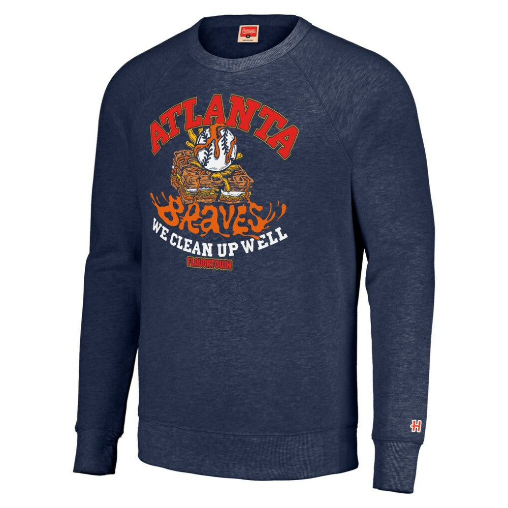 Atlanta Braves MLB x Guy Fieri’s Flavortown Unisex Tri-Blend Pullover Sweatshirt - MLB
