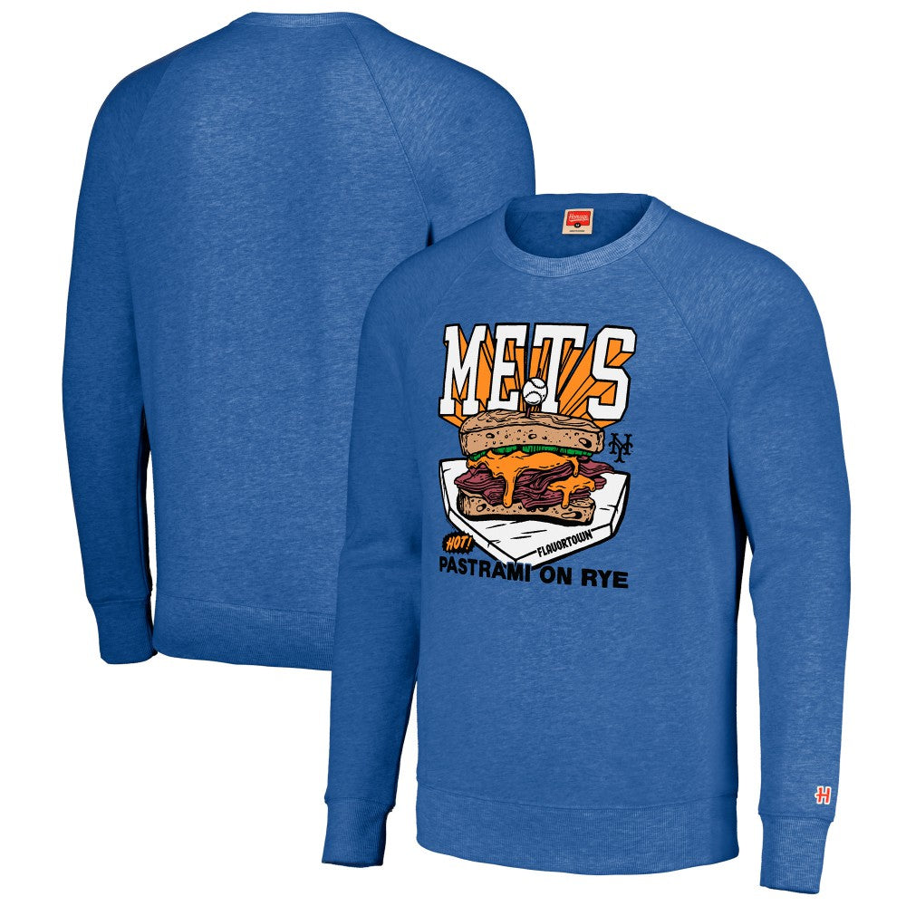 New York Mets MLB x Guy Fieri’s Flavortown Unisex Tri-Blend Pullover Sweatshirt - MLB