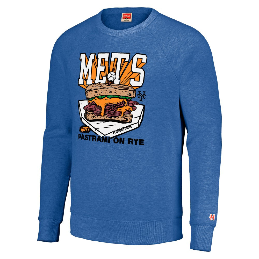 New York Mets MLB x Guy Fieri’s Flavortown Unisex Tri-Blend Pullover Sweatshirt - MLB
