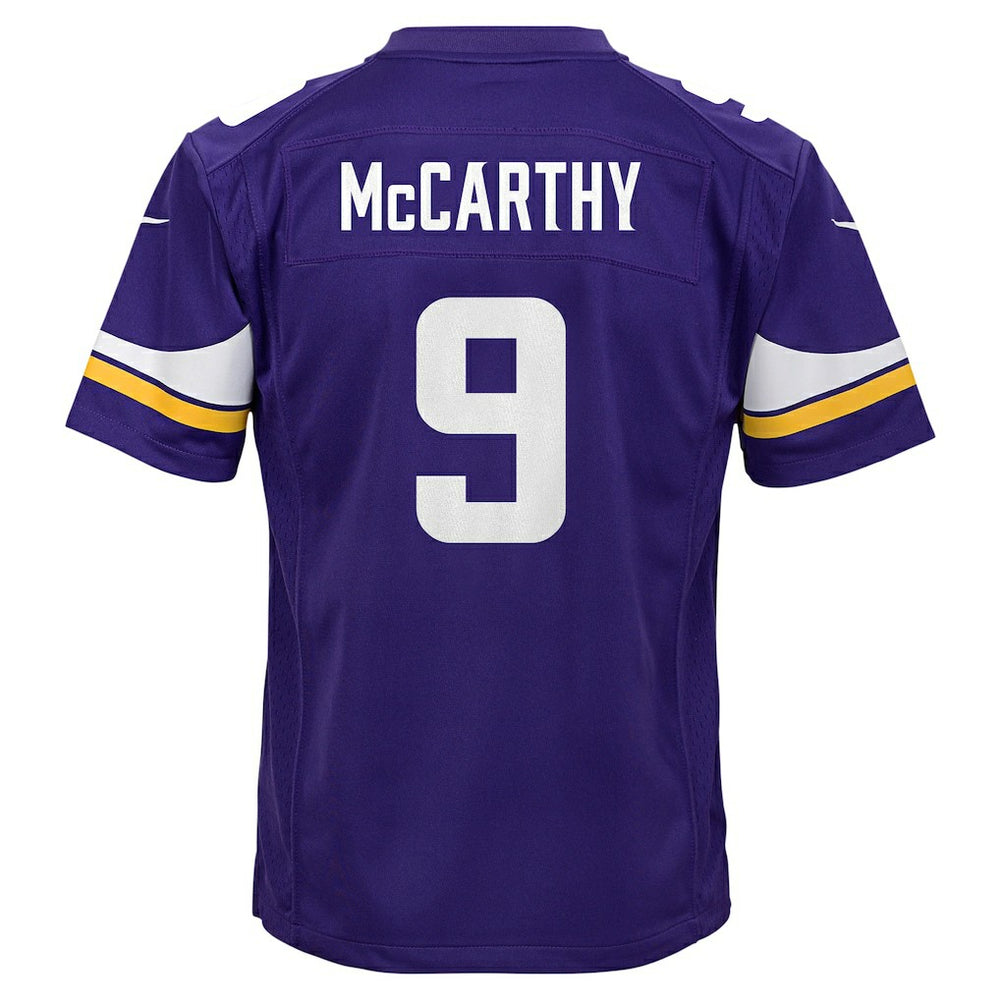J.J. McCarthy Minnesota Vikings Youth Game Jersey Purple | Nike for Sale