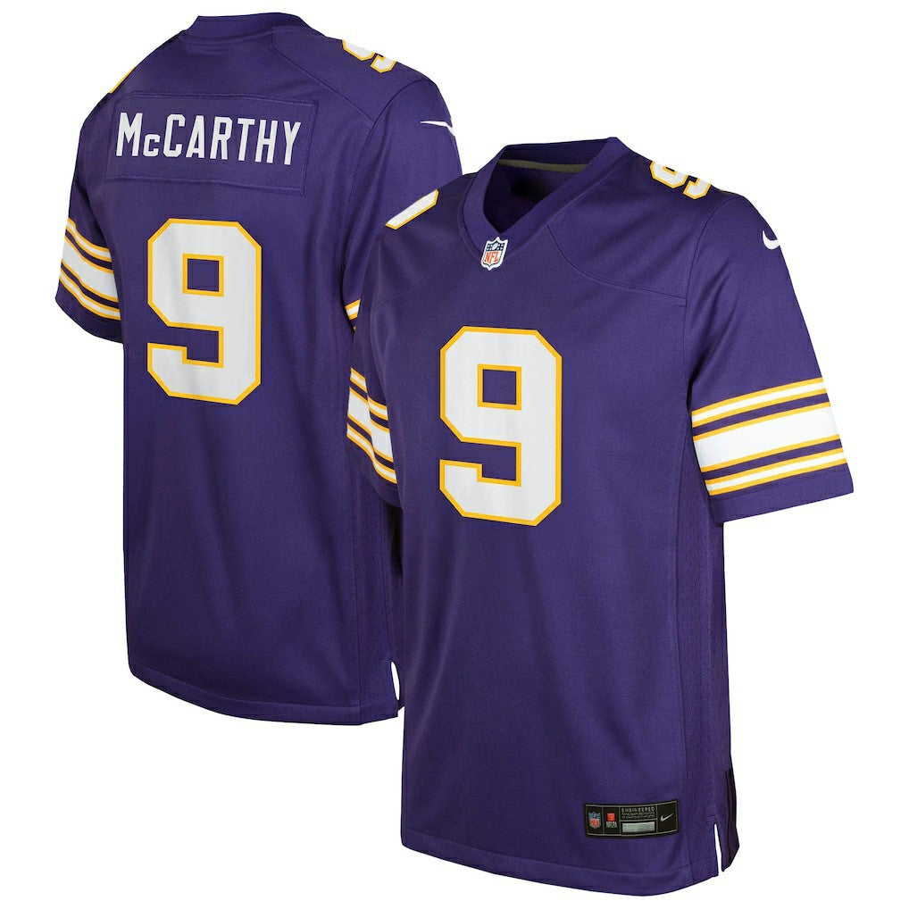 J.J. McCarthy Minnesota Vikings Youth Game Jersey Purple | Nike for Sale