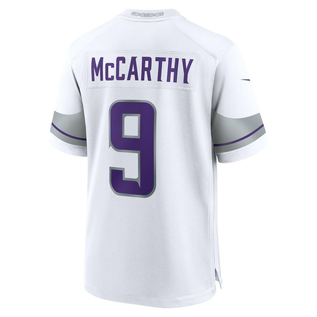 J.J. McCarthy Minnesota Vikings Alternate Game Player Jersey White | Nike for Sale