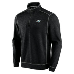 Miami Dolphins Big & Tall Tobago Bay Half-Zip Sweatshirt Black | Tommy Bahama
