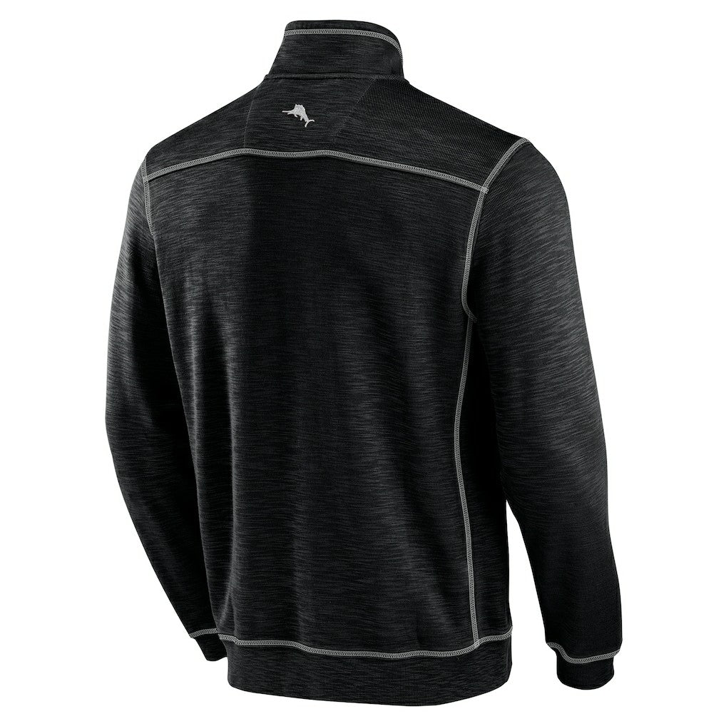 Miami Dolphins Big & Tall Tobago Bay Half-Zip Sweatshirt Black | Tommy Bahama