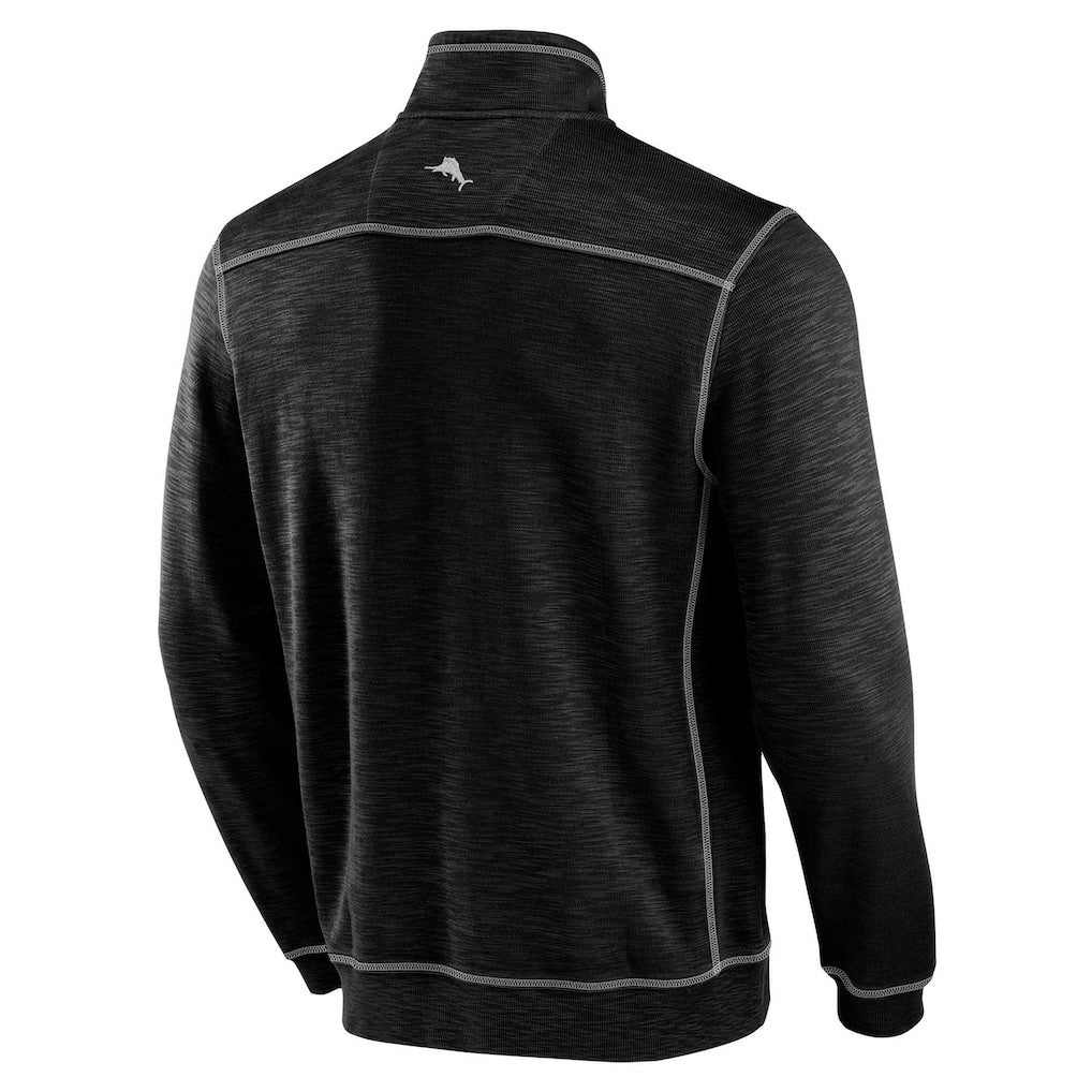 New Orleans Saints Big & Tall Tobago Bay Half-Zip Sweatshirt Black | Tommy Bahama