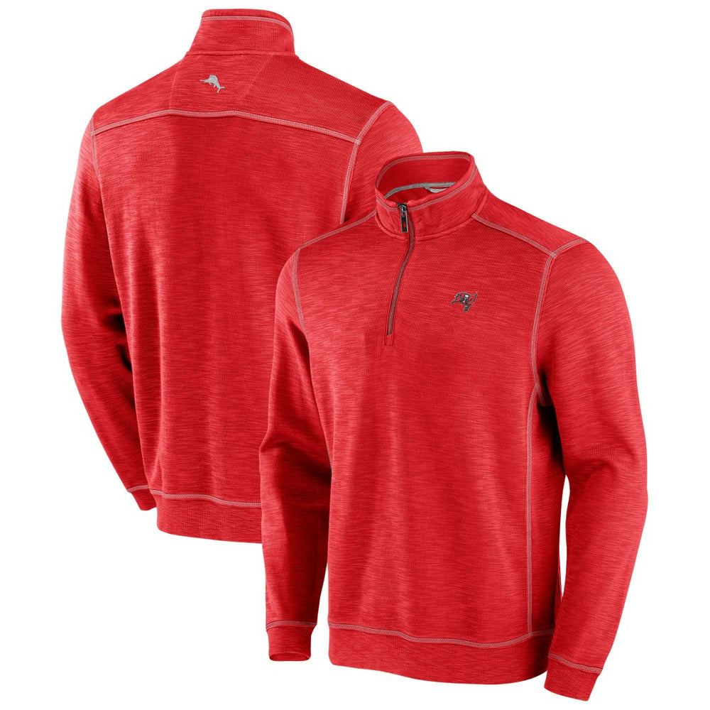 Tampa Bay Buccaneers Big & Tall Tobago Bay Half-Zip Sweatshirt Red | Tommy Bahama