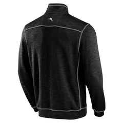 New Orleans Saints Tobago Bay Tri-Blend Half-Zip Sweatshirt Black | Tommy Bahama