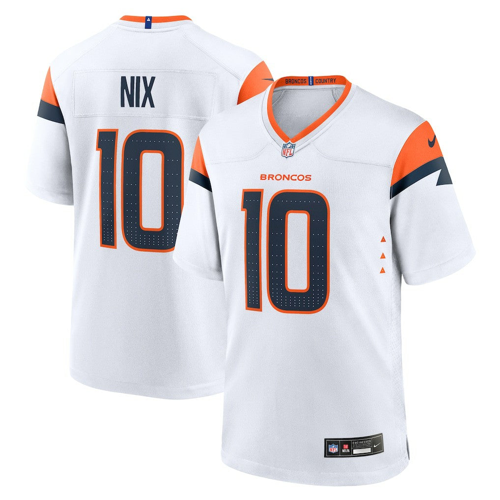 Bo Nix Denver Broncos Game Jersey White | Nike for Sale