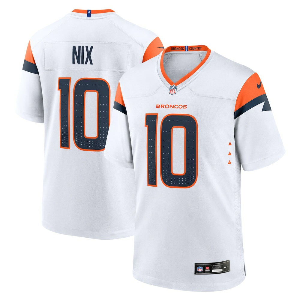 Bo Nix Denver Broncos Game Jersey White | Nike for Sale