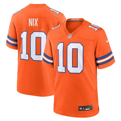 Bo Nix Denver Broncos Mile High Collection 1977 Throwback Player Game Jersey Orange | Nike for Sale