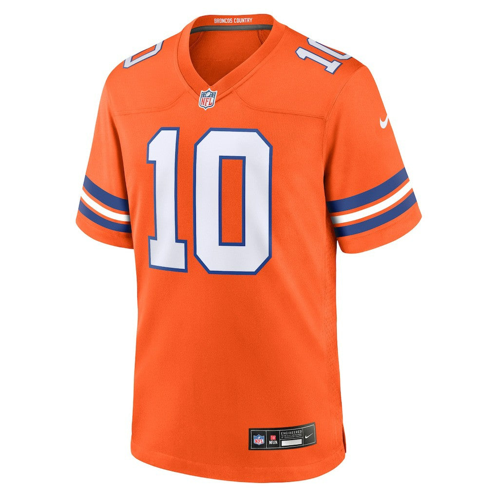 Bo Nix Denver Broncos Mile High Collection 1977 Throwback Player Game Jersey Orange | Nike for Sale
