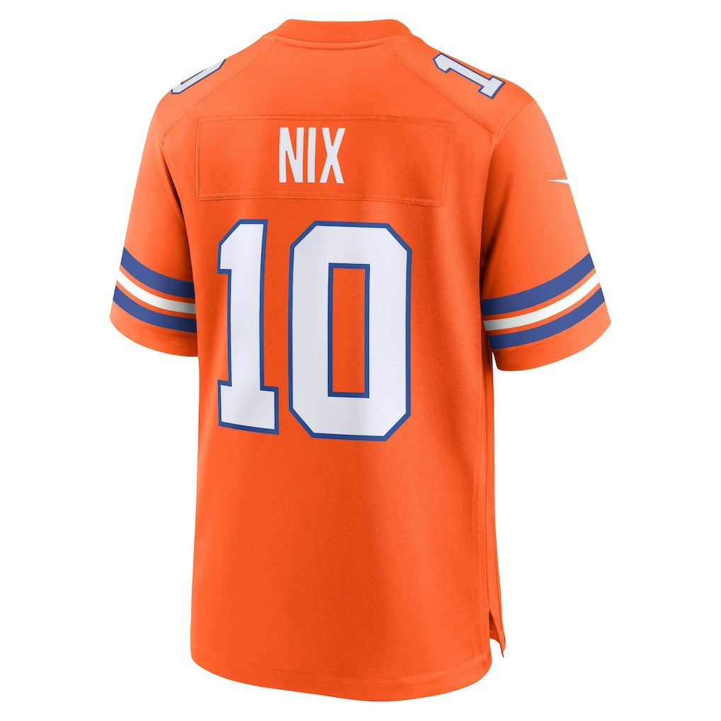 Bo Nix Denver Broncos Mile High Collection 1977 Throwback Player Game Jersey Orange | Nike for Sale