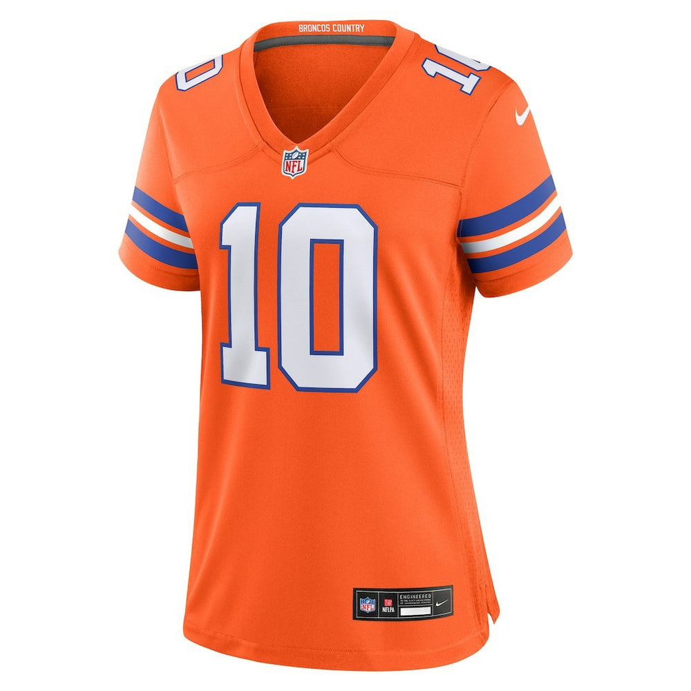 Bo Nix Denver Broncos Women's Mile High Collection 1977 Throwback Player Game Jersey Orange | Nike for Sale