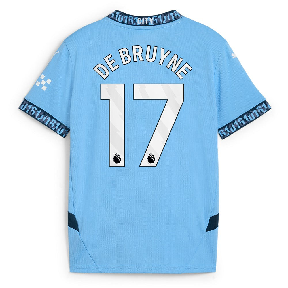 Kevin De Bruyne Manchester City Youth 2024/25 Home Replica Player Jersey Light Blue | Puma cheap