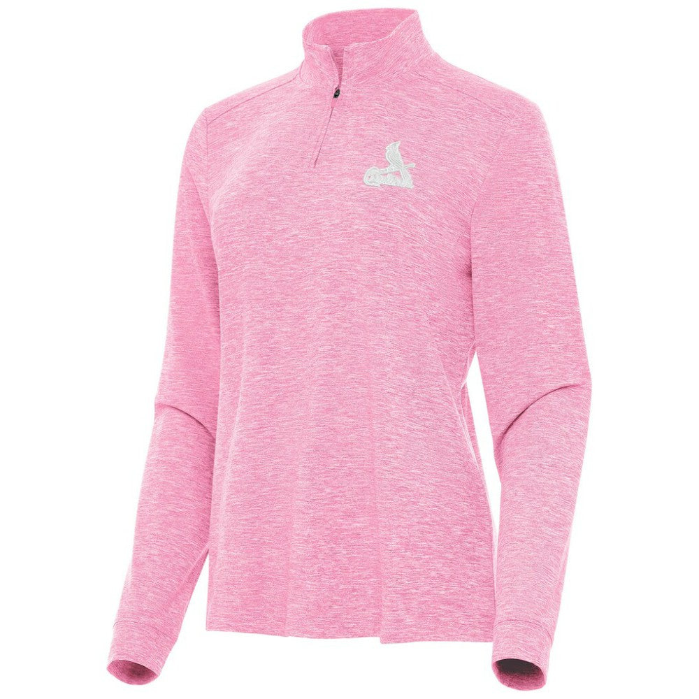 St. Louis Cardinals Antigua Women's Mentor Lightweight Mock Neck Quarter-Zip Top - MLB