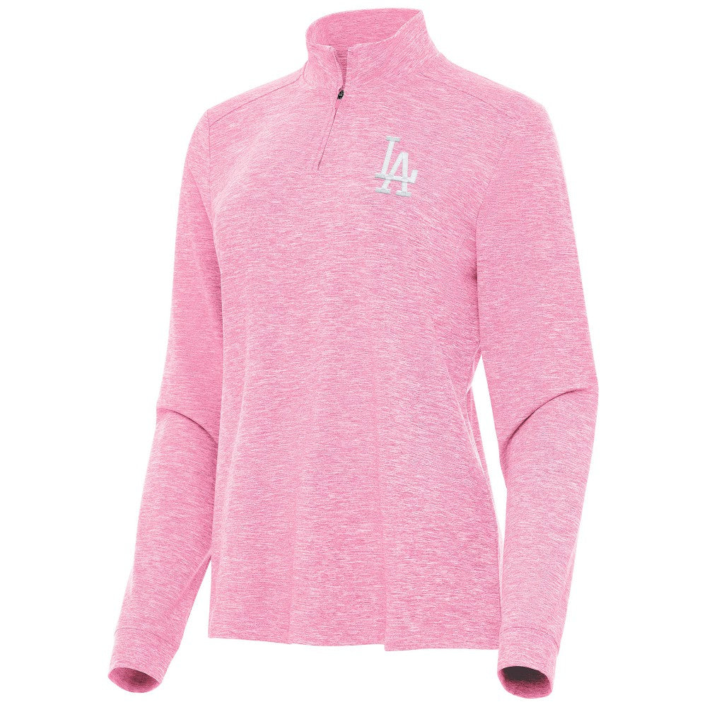 Los Angeles Dodgers Antigua Women's Mentor Lightweight Mock Neck Quarter-Zip Top - MLB