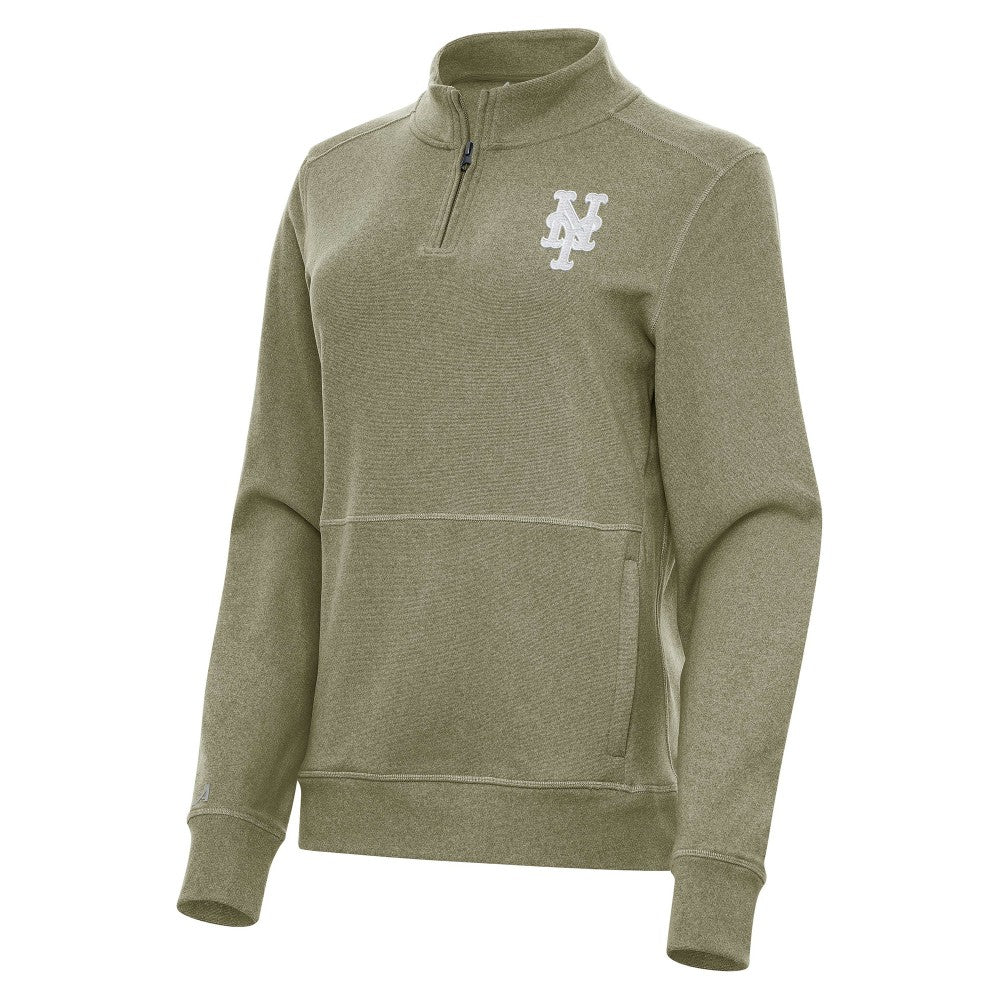 New York Mets Antigua Women's Crush Quarter-Zip Jacket - MLB
