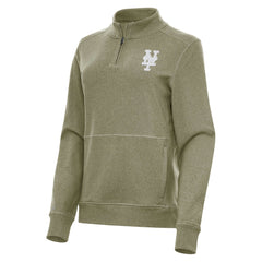 New York Mets Antigua Women's Crush Quarter-Zip Jacket - MLB