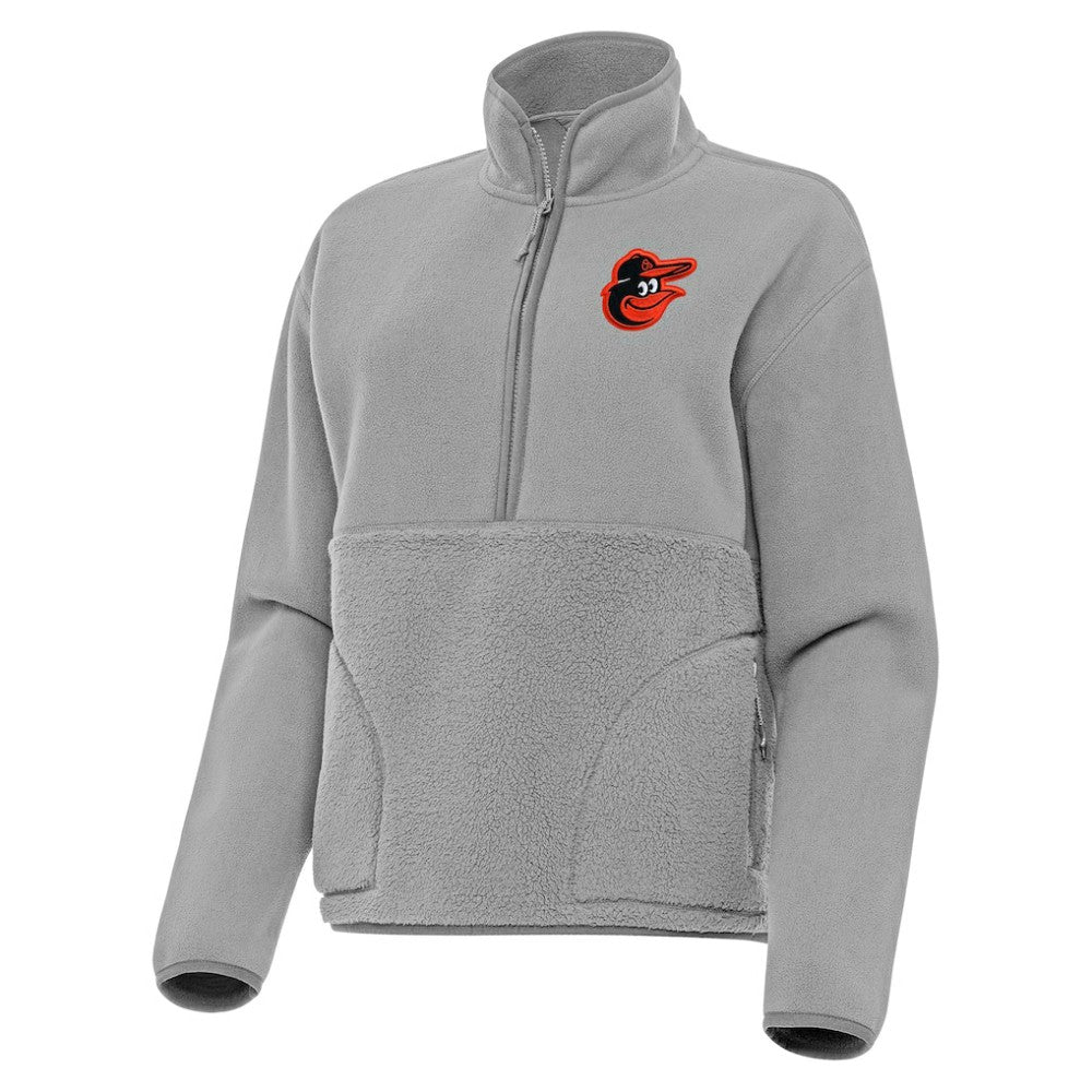 Baltimore Orioles Antigua Women's Figure Half-Zip Sweatshirt - MLB