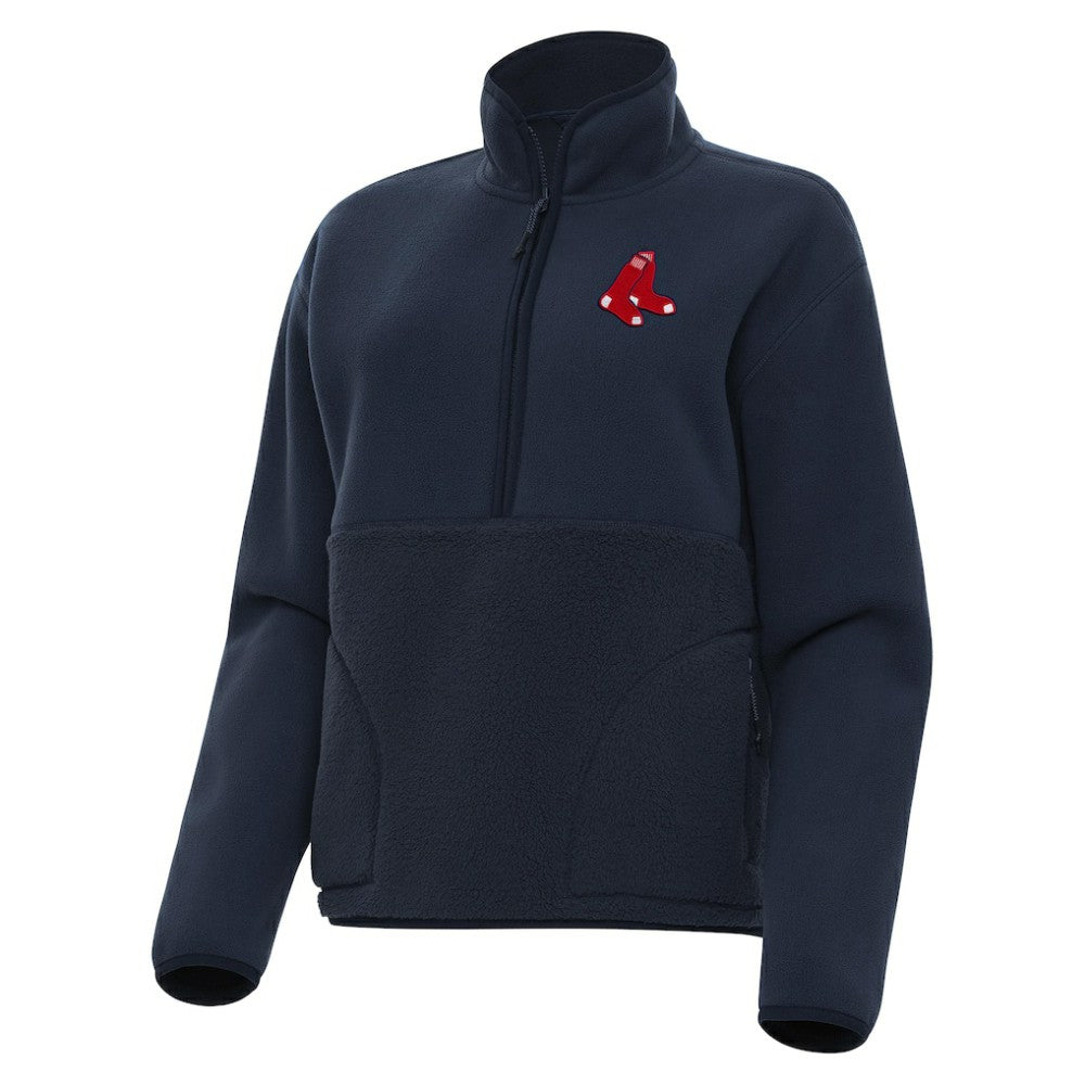 Boston Red Sox Antigua Women's Figure Half-Zip Sweatshirt - MLB