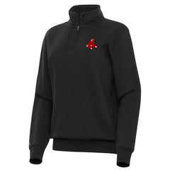 Boston Red Sox Antigua Women's Victory Quarter-Zip Sweatshirt - MLB