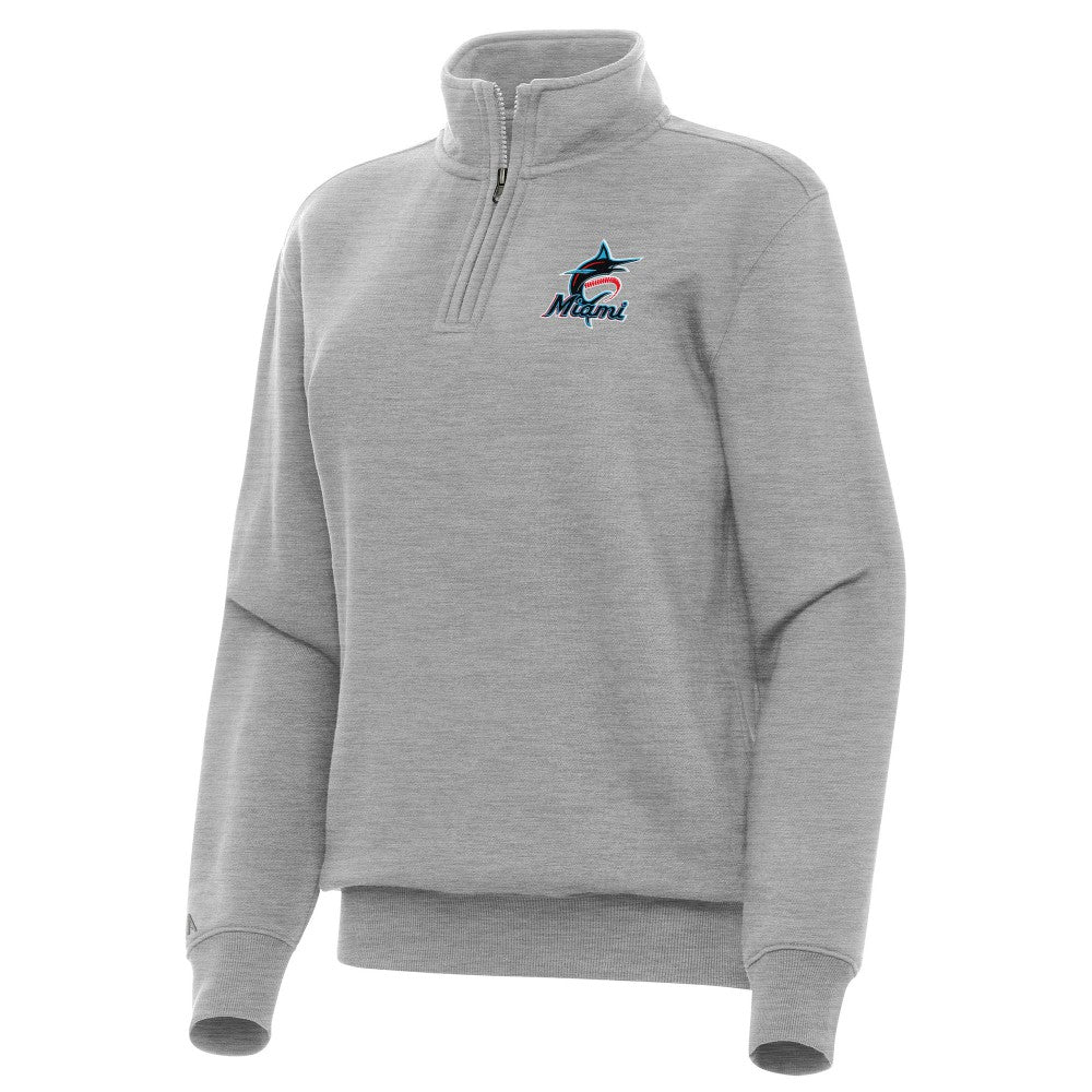 Miami Marlins Antigua Women's Victory Quarter-Zip Sweatshirt - MLB
