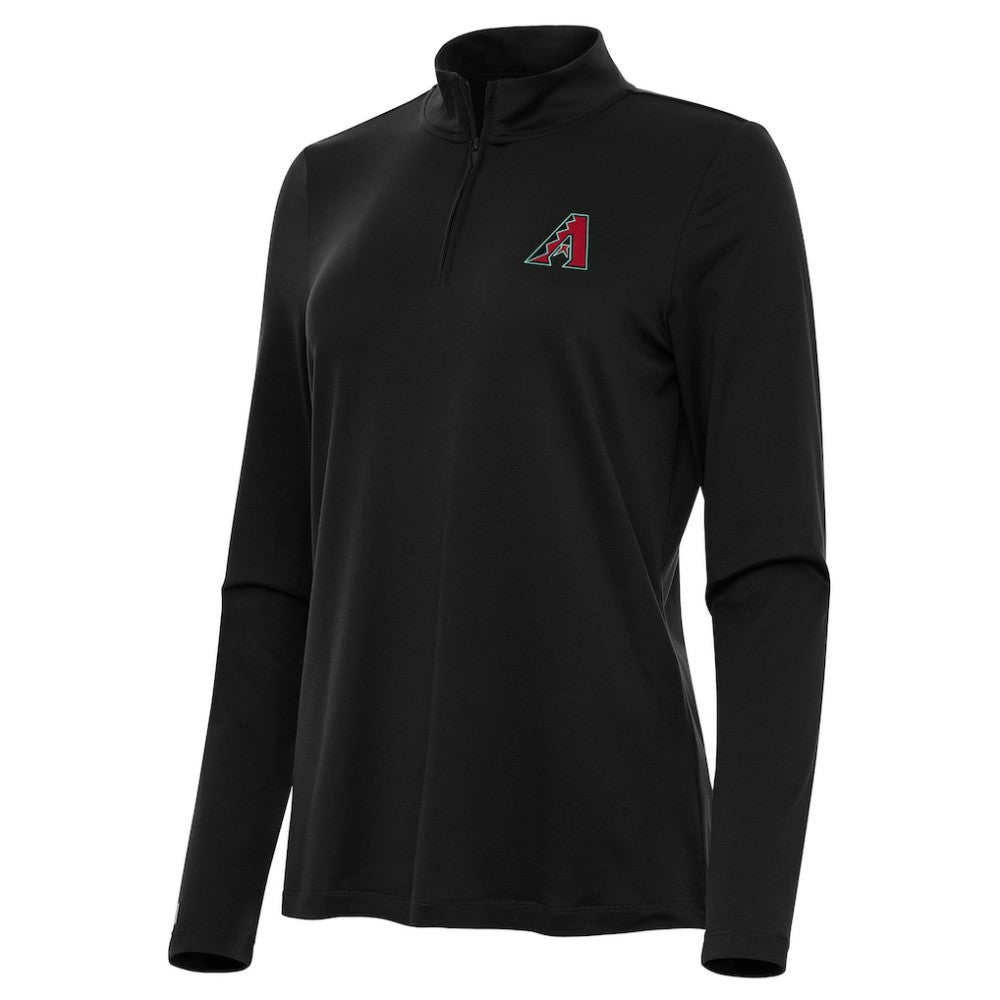 Arizona Diamondbacks Antigua Women's Reprocess Quarter-Zip Top - Black Tops - MLB