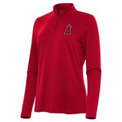Los Angeles Angels Antigua Women's Reprocess Quarter-Zip Top - Red Tops - MLB