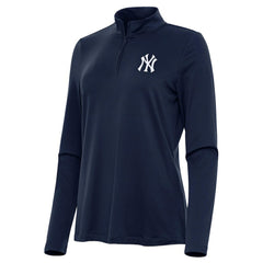 New York Yankees Antigua Women's Reprocess Quarter-Zip Top - Navy Tops - MLB