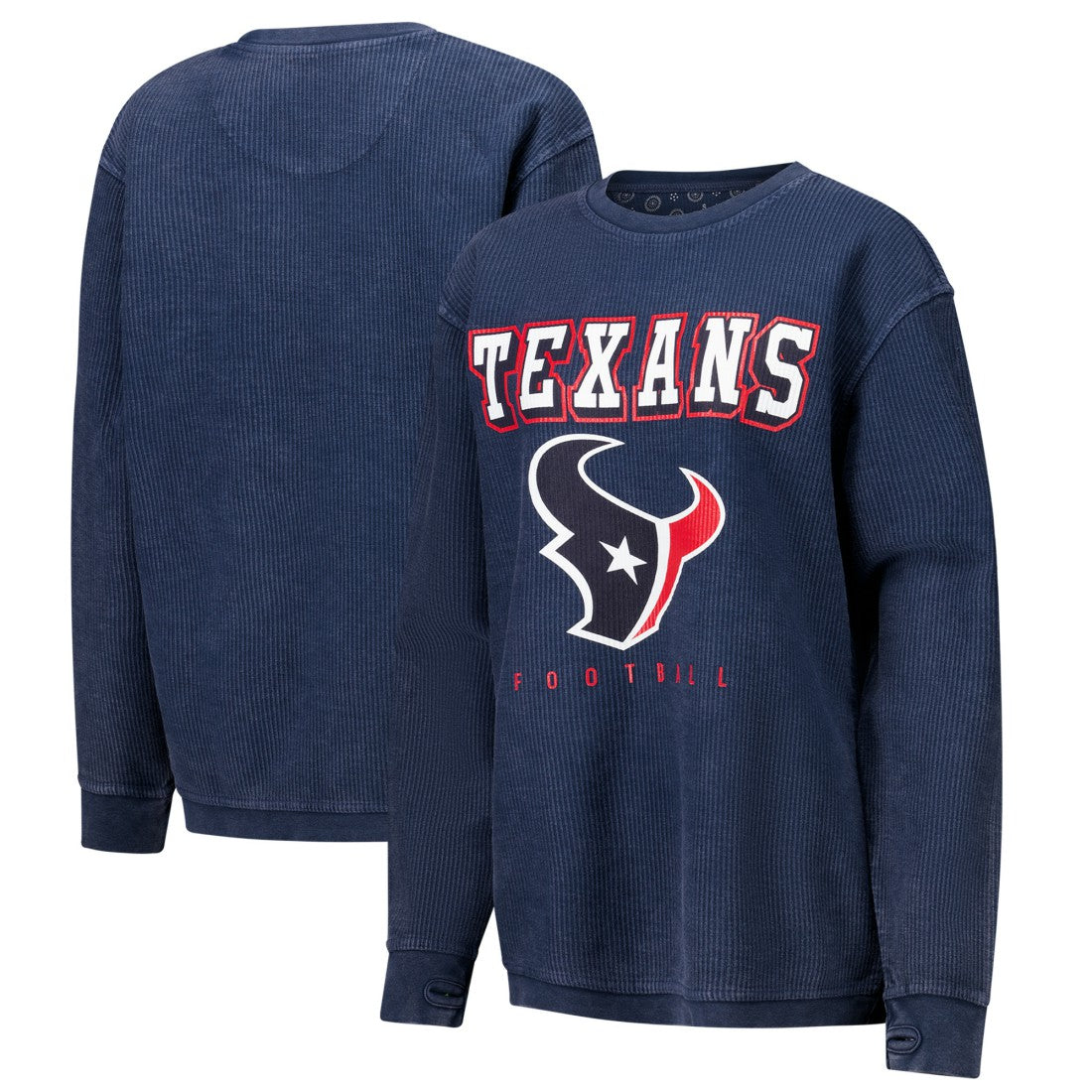 Houston Texans G-III 4Her by Carl Banks Women's Comfy Cord Pullover Sweatshirt Navy | NFL