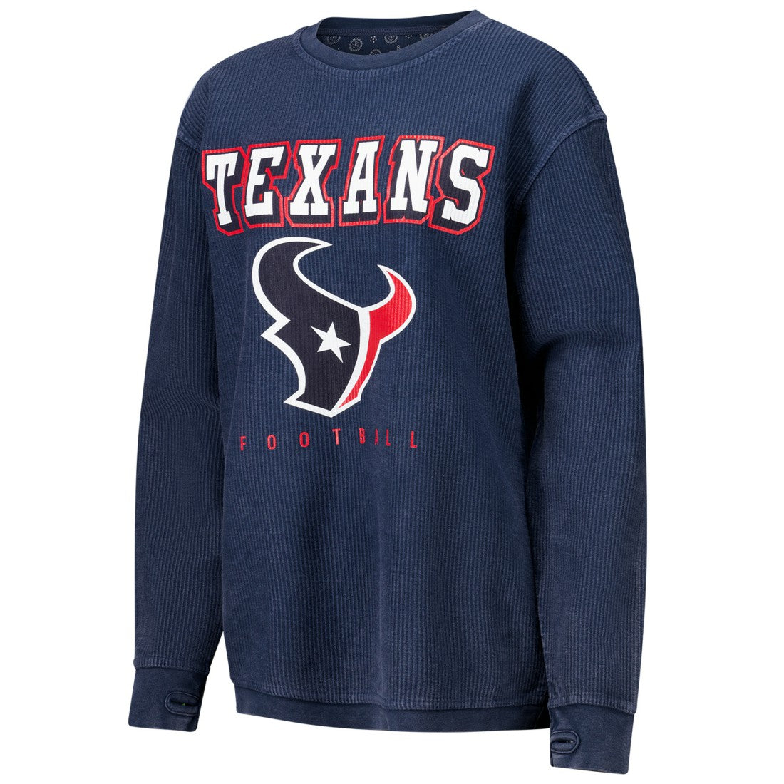 Houston Texans G-III 4Her by Carl Banks Women's Comfy Cord Pullover Sweatshirt Navy | NFL