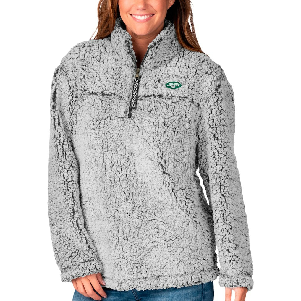 New York Jets G-III 4Her by Carl Banks Women's Sherpa Full-Zip Jacket Gray | NFL