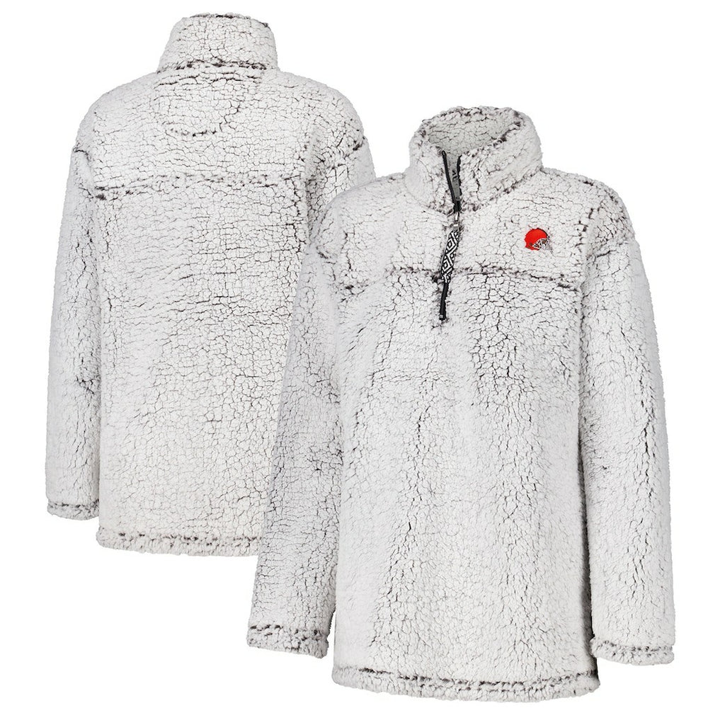 Cleveland Browns G-III 4Her by Carl Banks Women's Sherpa Full-Zip Jacket Gray | NFL